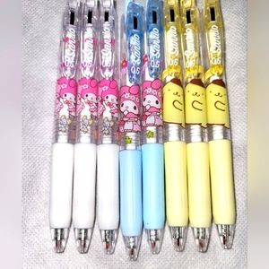 Sanrio family pens set of 8pcs,  My Melody, Pompom, Little twin